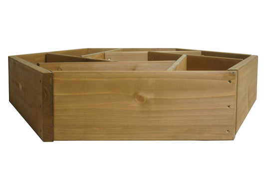 Cosmo Casa - Plantenbak Bloembed met 7 Vakken - Dennenhout - Bruin - 100×87 cm