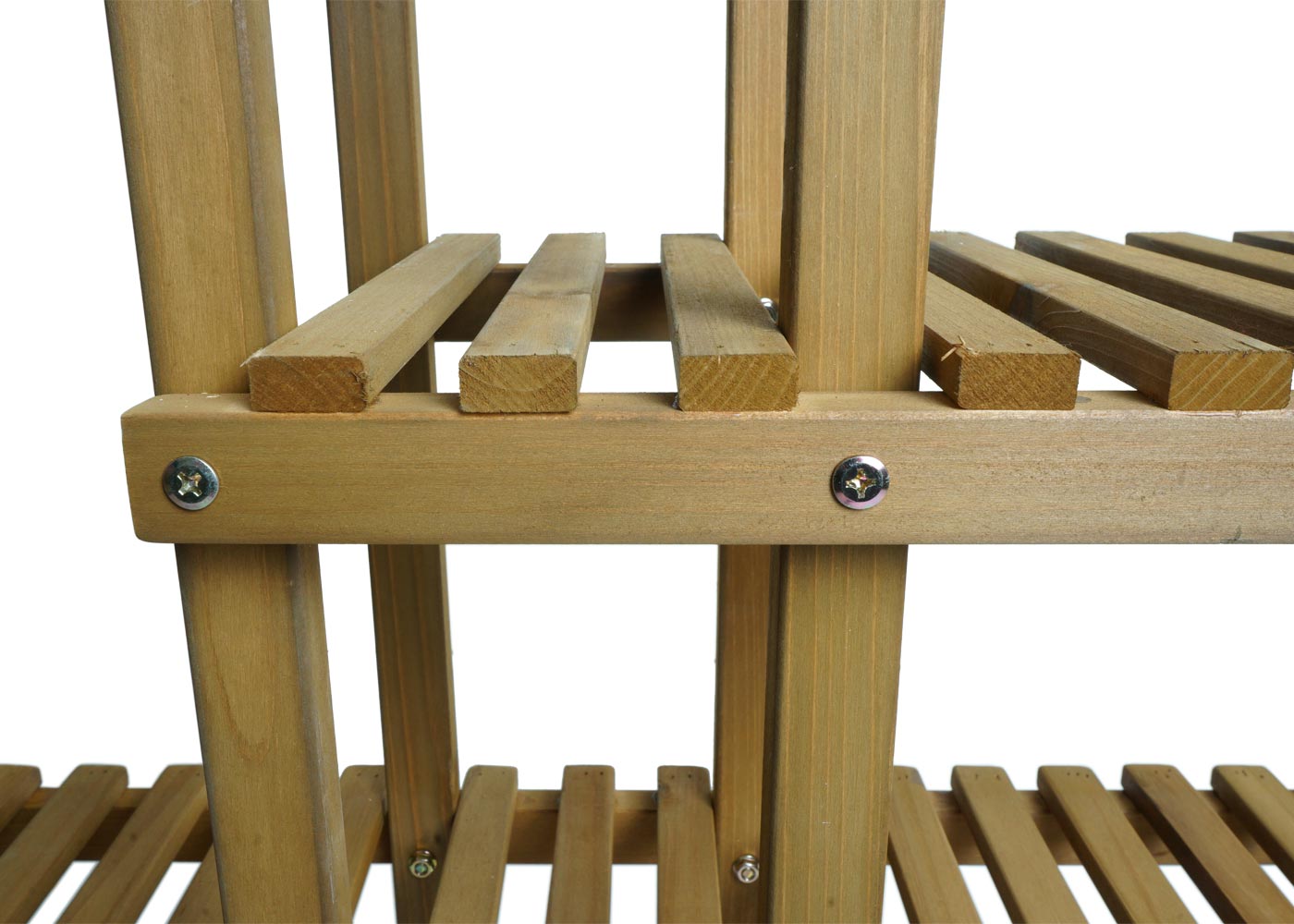 Cosmo Casa - Plantenplank Bloementrapstandaard - 5 Planken - Dennenhout - Bruin - 95×105×25 cm