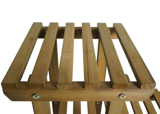 Cosmo Casa - Plantenplank Bloementrapstandaard - 5 Planken - Dennenhout - Bruin - 95×105×25 cm