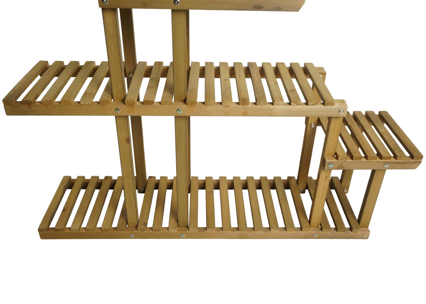 Cosmo Casa - Plantenplank Bloementrapstandaard - 5 Planken - Dennenhout - Bruin - 95×105×25 cm