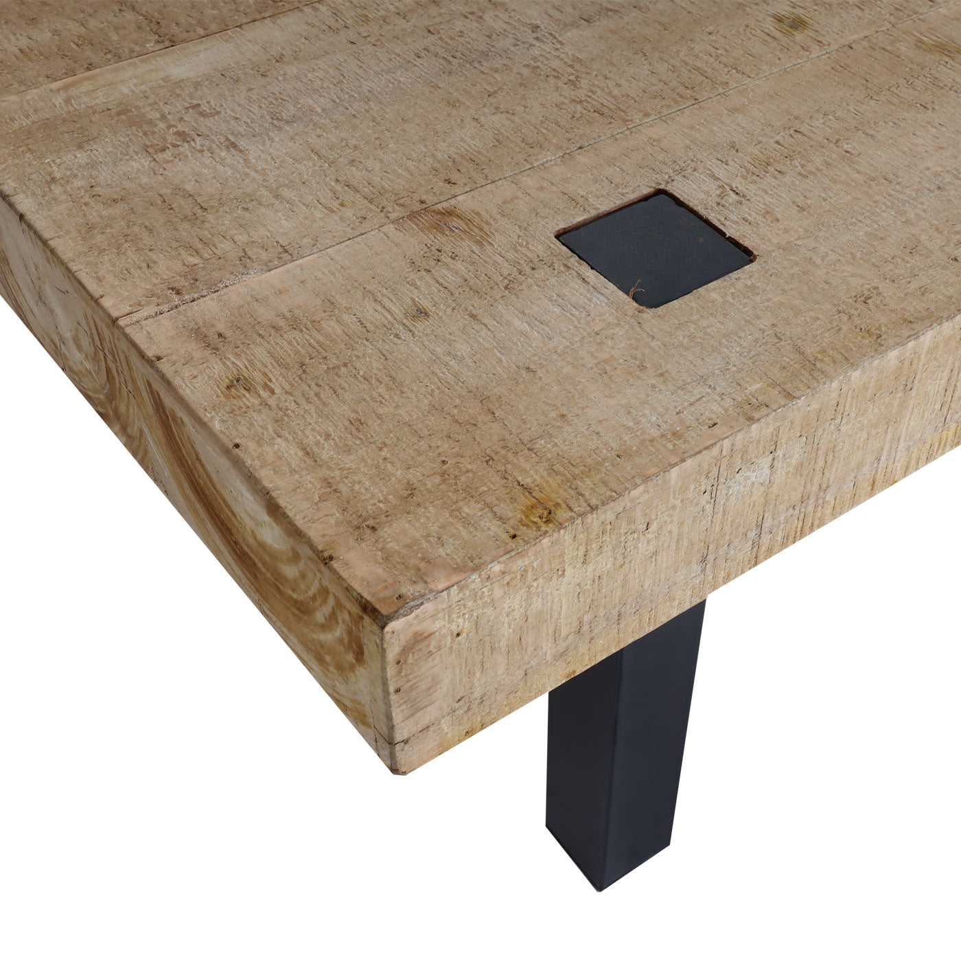 Cosmo Casa - Eetkamerset - Bank en tafel eetset - Hout - Naturel - 200 cm