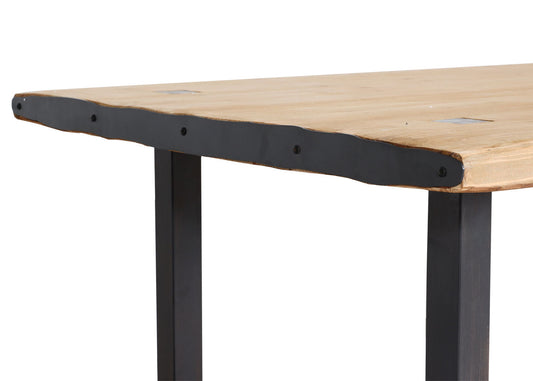 Cosmo Casa - Eettafel - Industrieel massief hout - Hout - Naturel - 200×90 cm