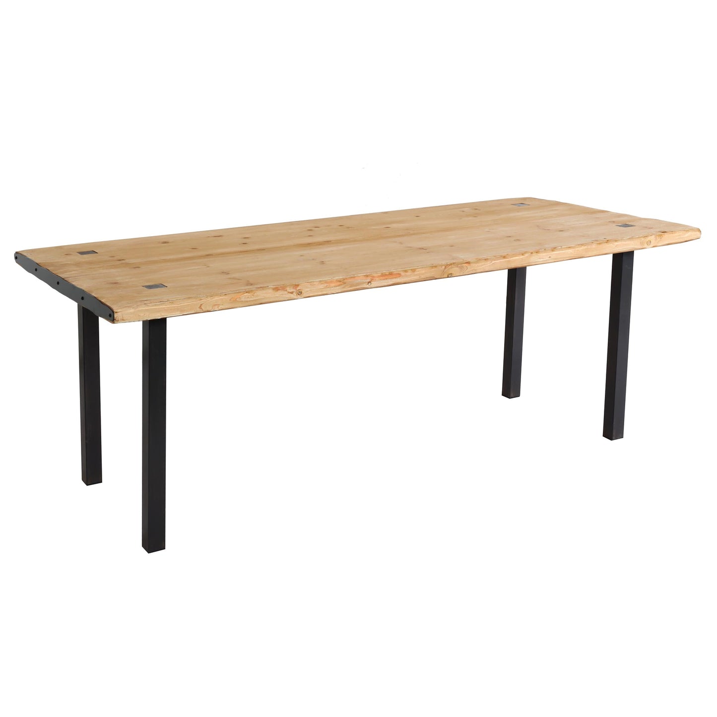 Cosmo Casa - Eettafel - Industrieel massief hout - Hout - Naturel - 200×90 cm