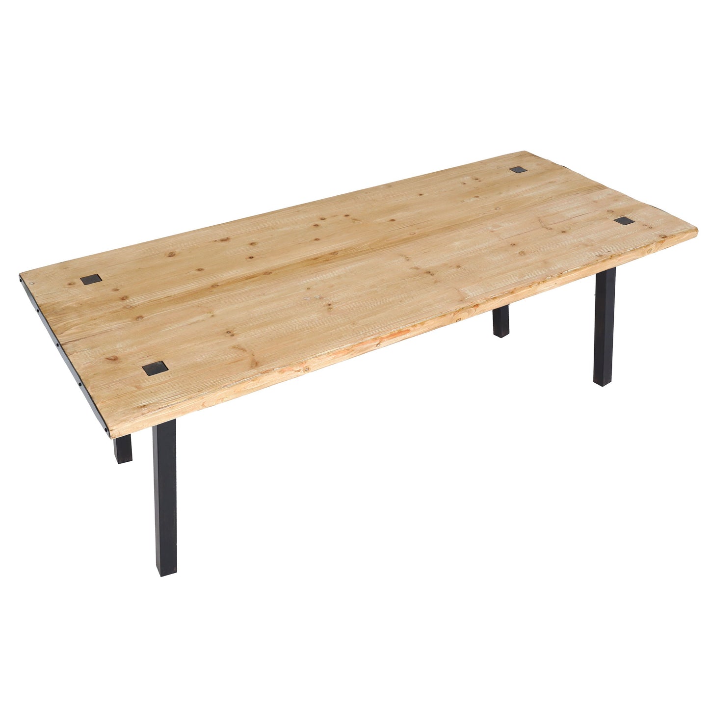 Cosmo Casa - Eettafel - Industrieel massief hout - Hout - Naturel - 200×90 cm