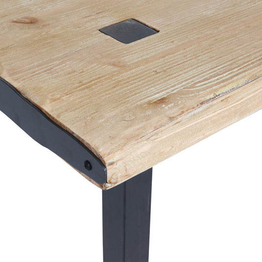 Cosmo Casa - Eettafel - Industrieel massief hout - Hout - Naturel - 200×90 cm