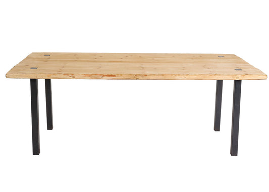 Cosmo Casa - Eettafel - Industrieel massief hout - Hout - Naturel - 200×90 cm