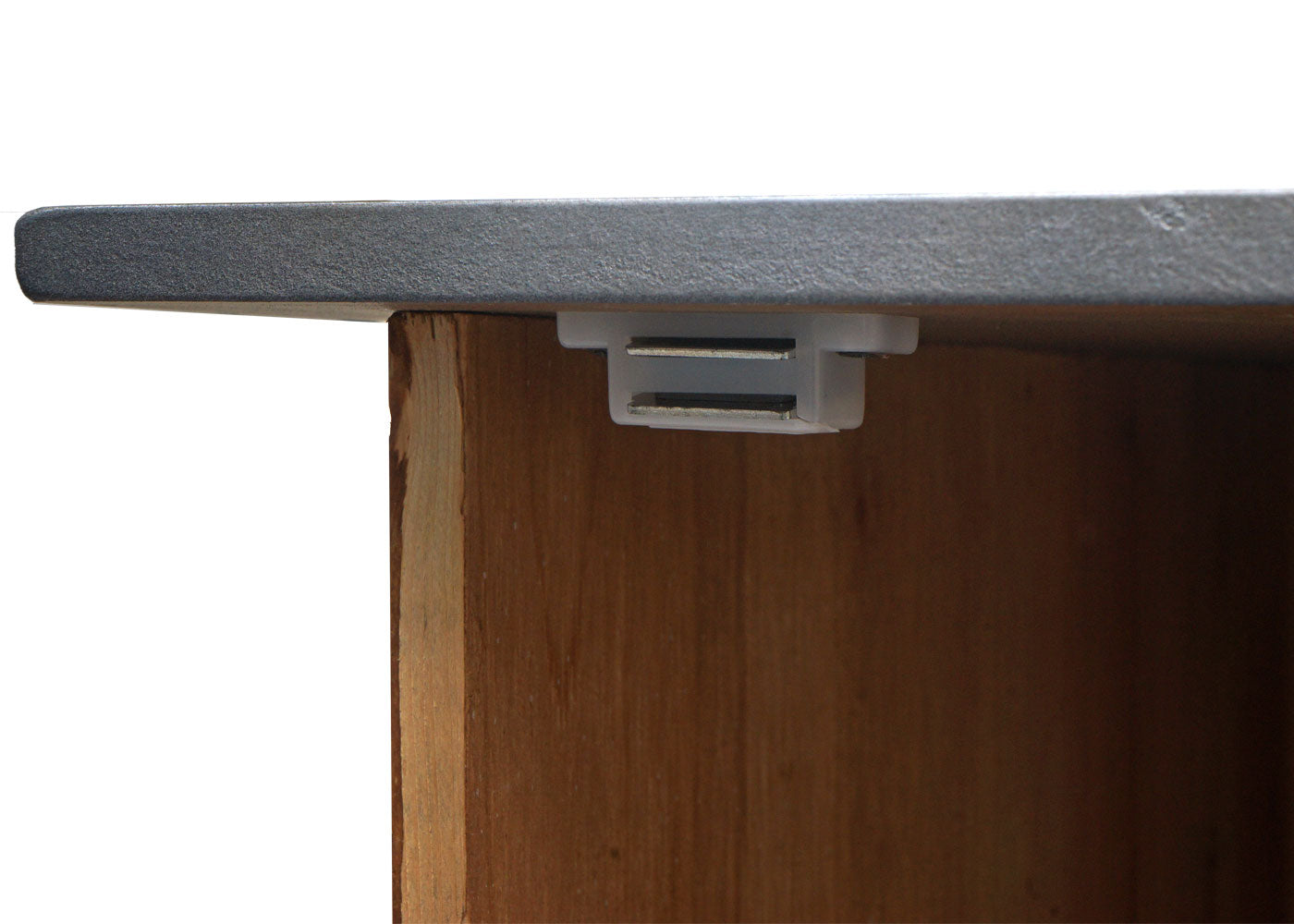 Cosmo Casa - Bijzettafel - Industrieel ladekast-design - Massief hout - Naturel met metaallook - 60×50×40 cm