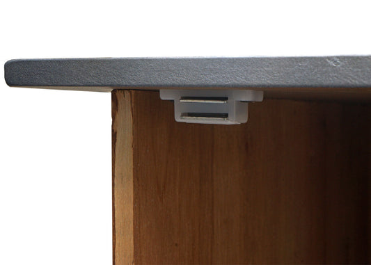 Cosmo Casa - Bijzettafel - Industrieel ladekast-design - Massief hout - Naturel met metaallook - 60×50×40 cm