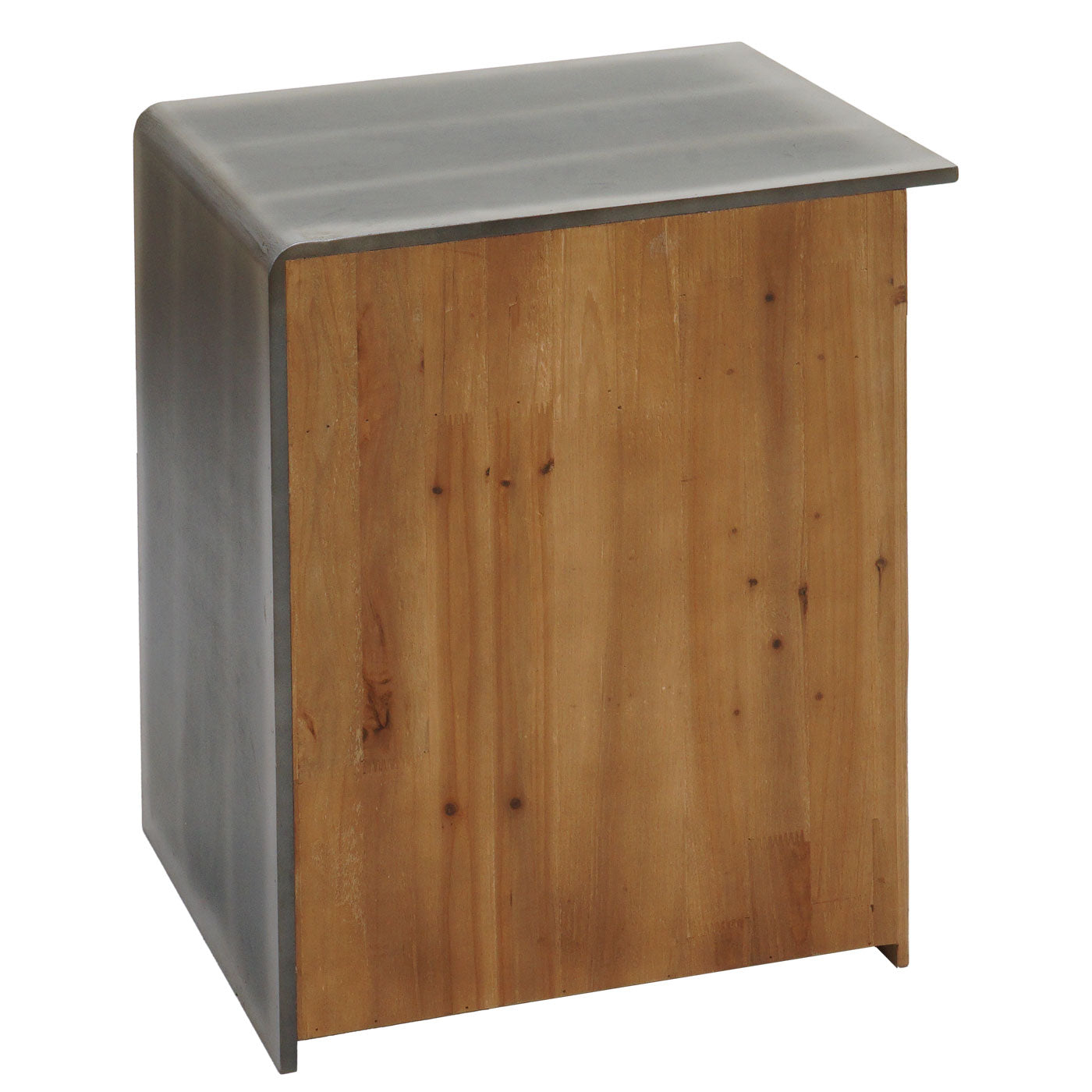 Cosmo Casa - Ladekast - Industrieel Nachtkastje - Massief Hout met Metaallook - Naturel - 60x50x40cm