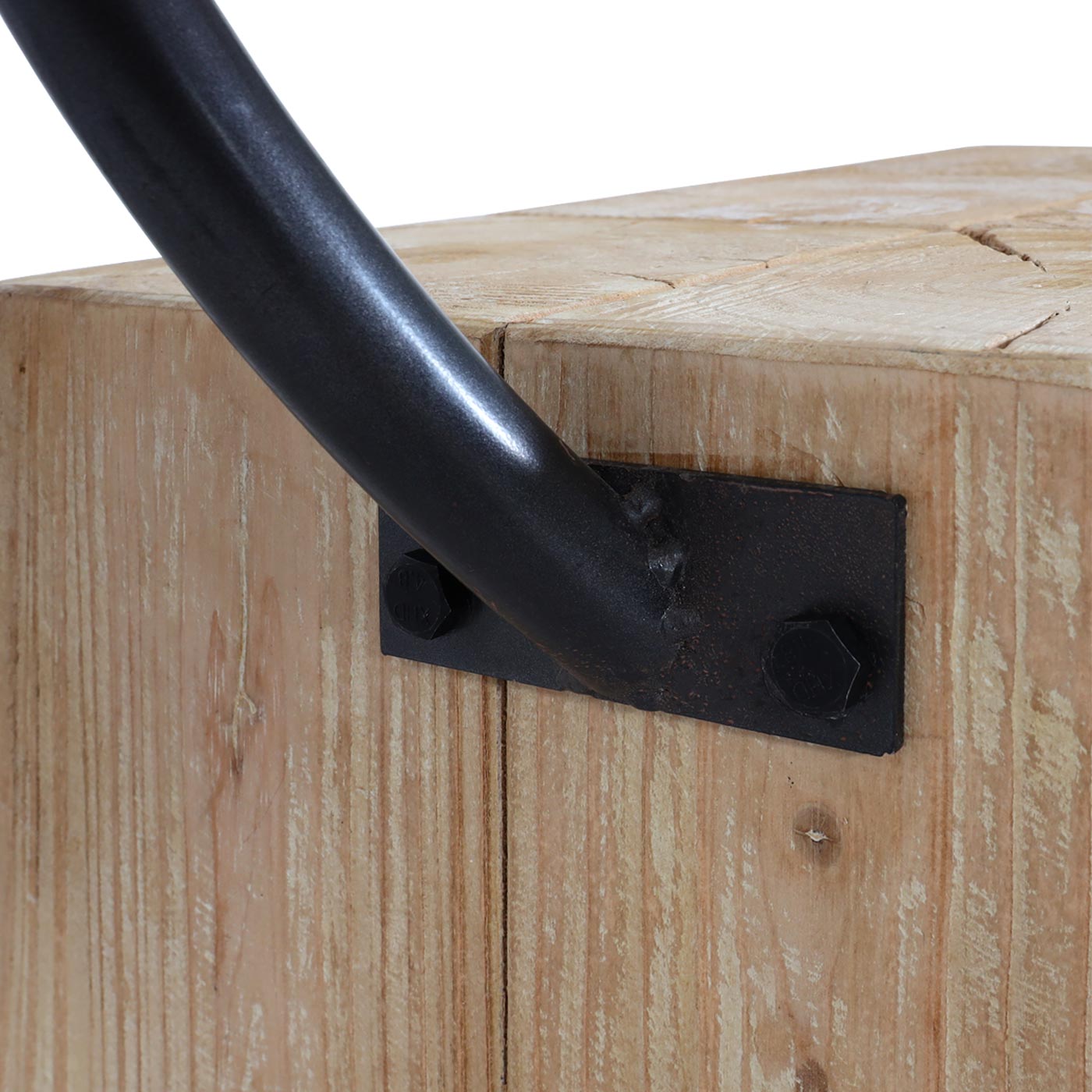 Cosmo Casa - Eetkamerstoel - Industrieel - Metaal en Hout - Naturel