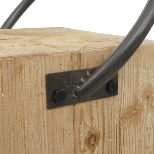 Cosmo Casa - Barkruk - Industrieel - Metaal en Hout - Naturel