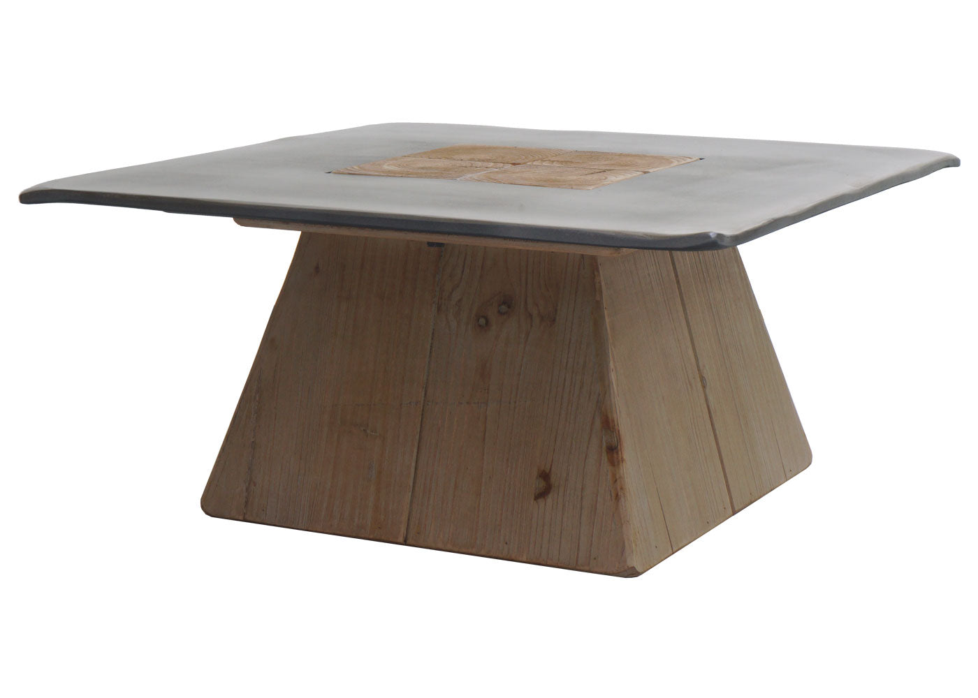 Cosmo Casa - Salontafel - Industrieel - Massief Hout - Naturel - 60×60 cm