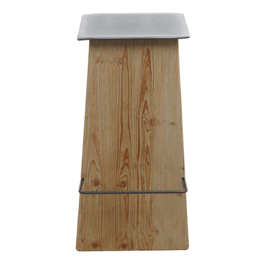 Cosmo Casa - Barkruk - Industrieel - Hout - Naturel met Metaallook