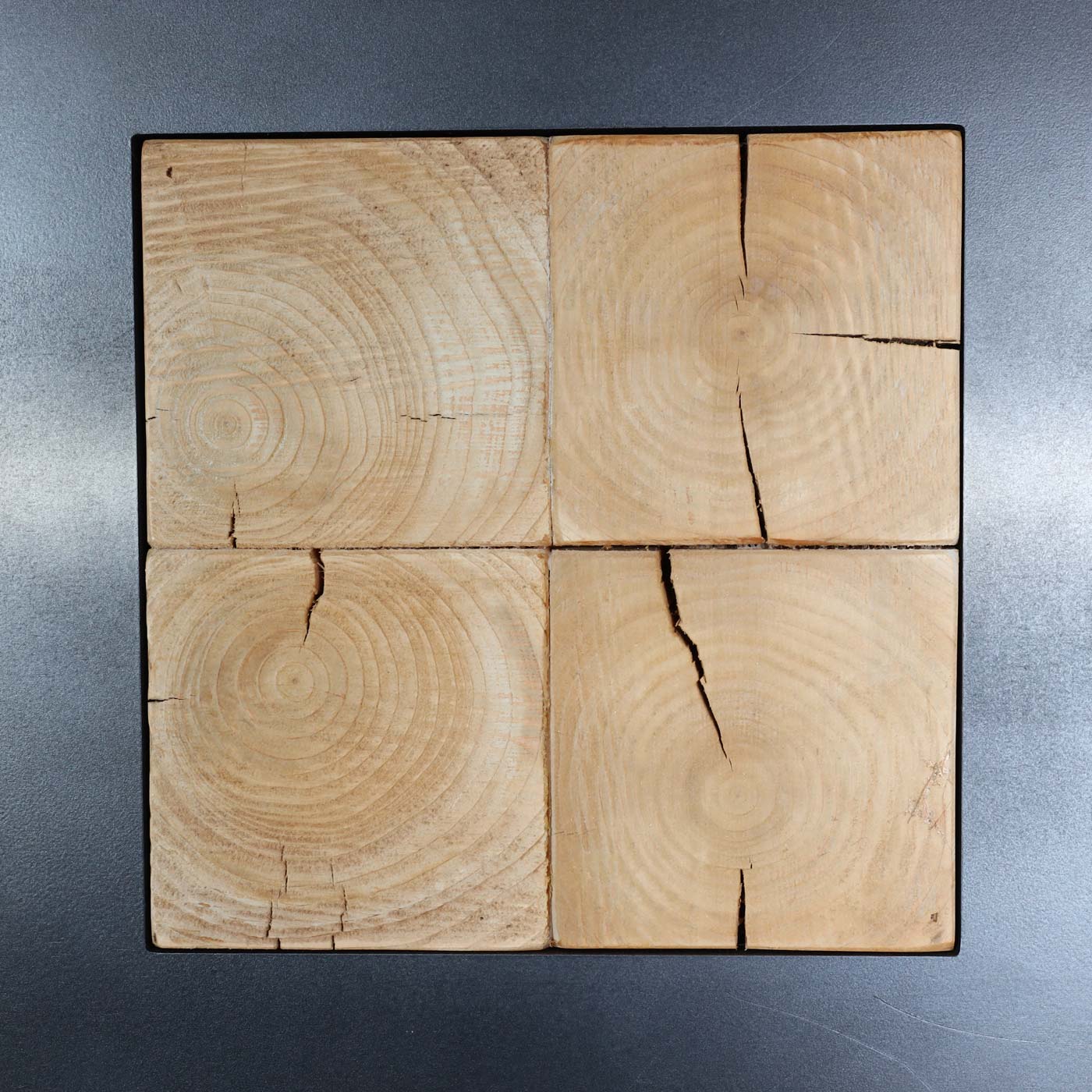 Cosmo Casa - Eettafel - Rond Industrieel - Massief Hout - Naturel - Ø120 cm