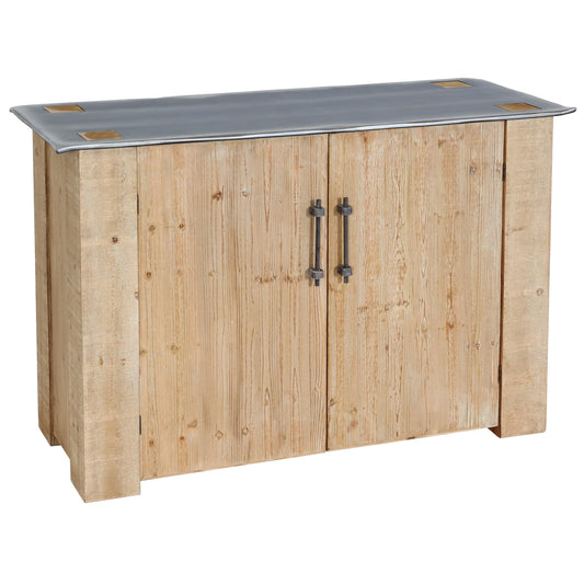 Cosmo Casa - Dressoir - Industrieel - Massief Hout - Naturel - 80×120×48 cm