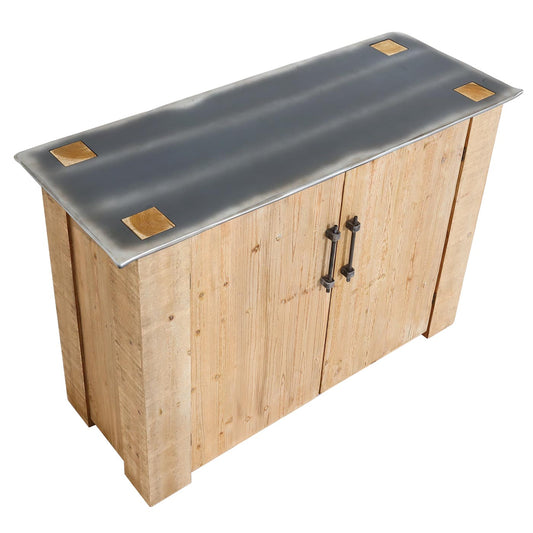 Cosmo Casa - Dressoir - Industrieel - Massief Hout - Naturel - 80×120×48 cm