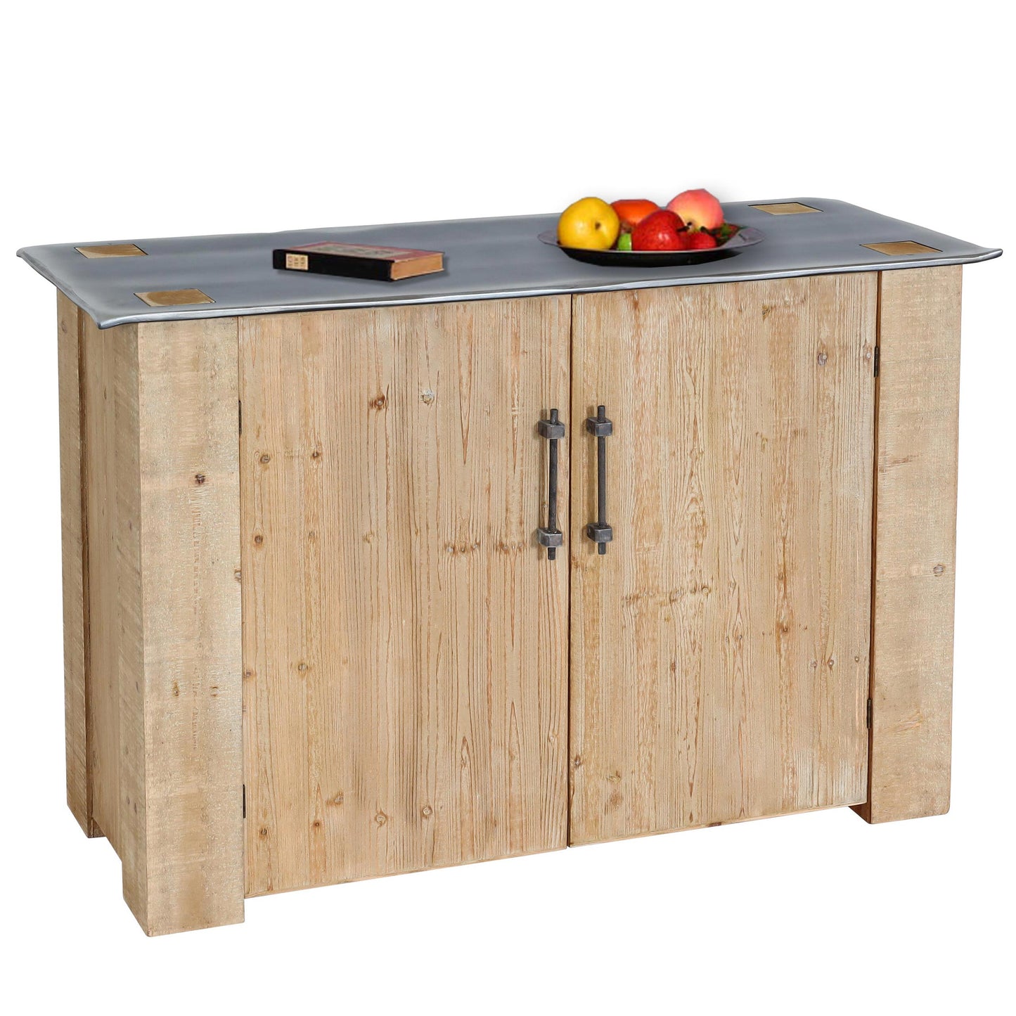 Cosmo Casa - Dressoir - Industrieel - Massief Hout - Naturel - 80×120×48 cm