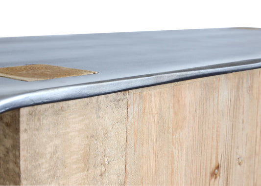 Cosmo Casa - Dressoir - Industrieel - Massief Hout - Naturel - 80×120×48 cm