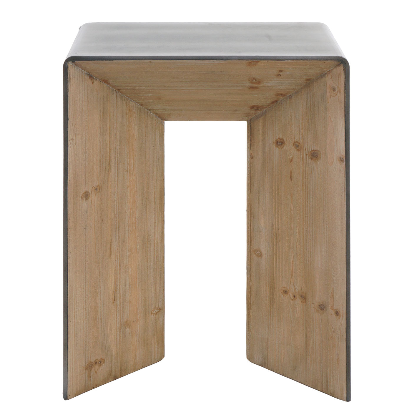 Cosmo Casa - Consoletafel - Industrieel - Massief Hout - Naturel - 80×60×40 cm