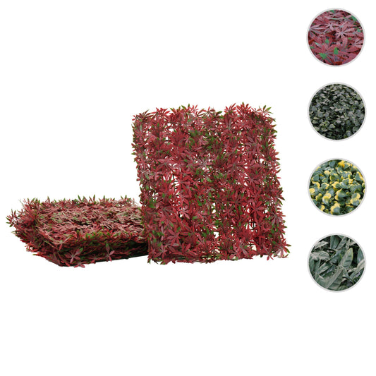 Cosmo Casa - Wandtegel - Privacyscherm terrasbalkon - Kunststof - Esdoornrood - 4×50×50 cm (1 m)