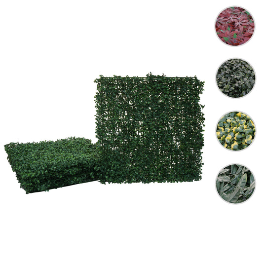 Cosmo Casa - Wandtegel - Privacyscherm terrasbalkon - Kunststof - Buxusgroen - 4×50×50 cm (1 m)