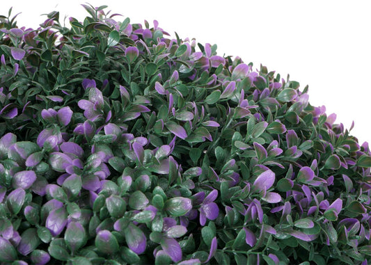 Cosmo Casa - Kunststruik - Decoratieve buxusbal - Kunststof - Paars - 55 cm