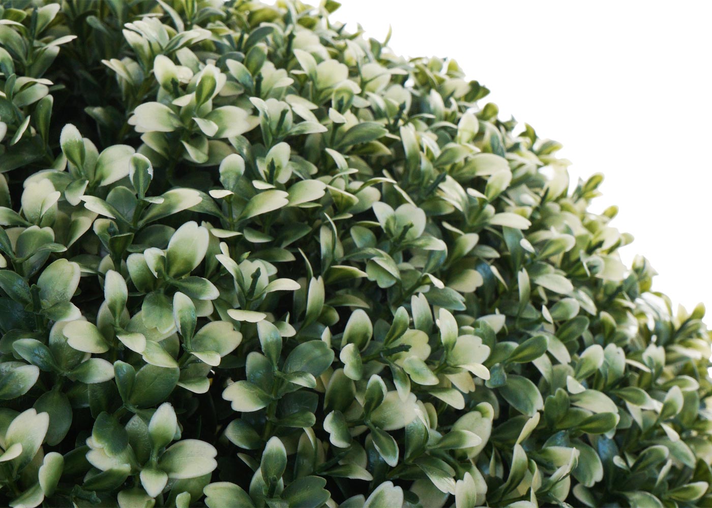 Cosmo Casa - Kunststruik - Decoratieve buxusbal - Kunststof - Wit - 55 cm