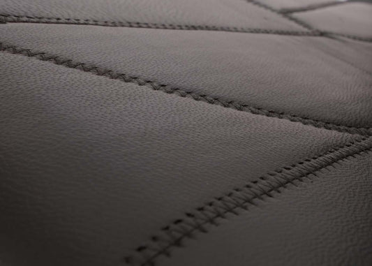 Cosmo Casa - Schommelstoel - TV-Stoel met Armleuningen - Massief Hout - Walnootlook - Patchwork Leer Bruin