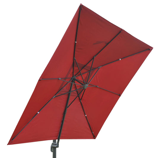 Cosmo Casa - Horeca Zweefparasol - Polyester & Aluminium - Turquoise - 3×3 m - Draaibaar