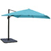 Cosmo Casa - Horeca Zweefparasol - Polyester & Aluminium - Turkoois - 3×3 m - Met standaard