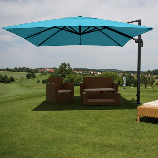 Cosmo Casa - Vervanghoes voor Luxe Zweefparasol - 3x4m (+5m) - Polyester - Turkoois