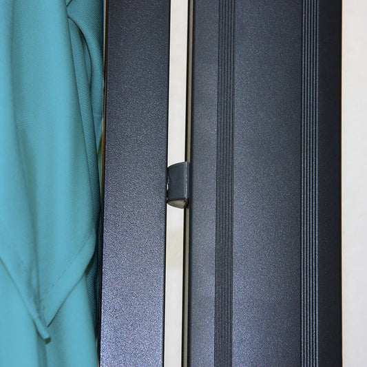 Cosmo Casa - Restaurant Zweefparasol - Polyester & Aluminium - Turkoois - 3×4 m - Met standaard