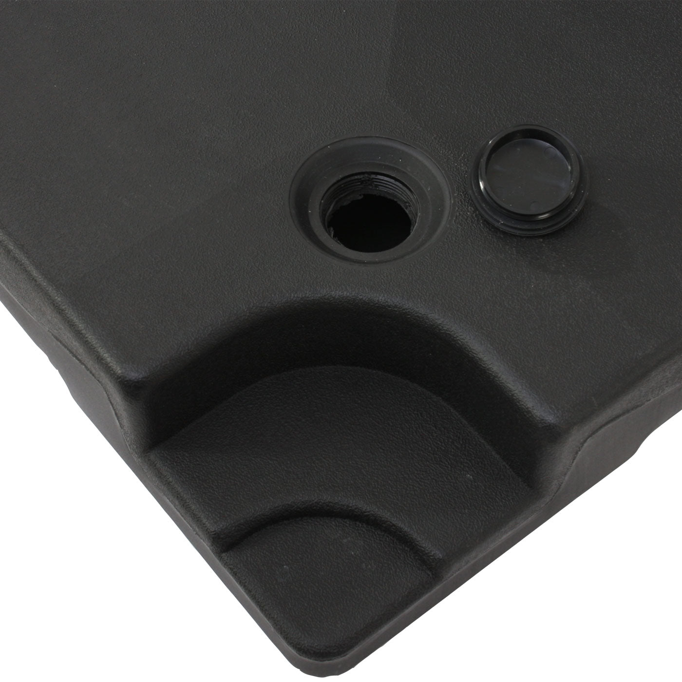 Cosmo Casa - Restaurant Zweefparasol - Draaibaar - Polyester & Aluminium - Turquoise - 3,5×3,5 m - met voet