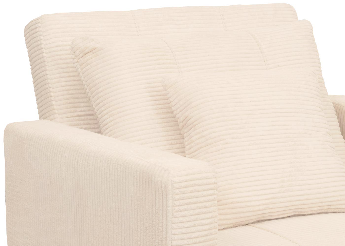 Cosmo Casa - Slaapstoel - Klapstoel - Logeerbed - Relaxstoel - Ligvlak 200x100cm - Stofkoord - Crème-Beige