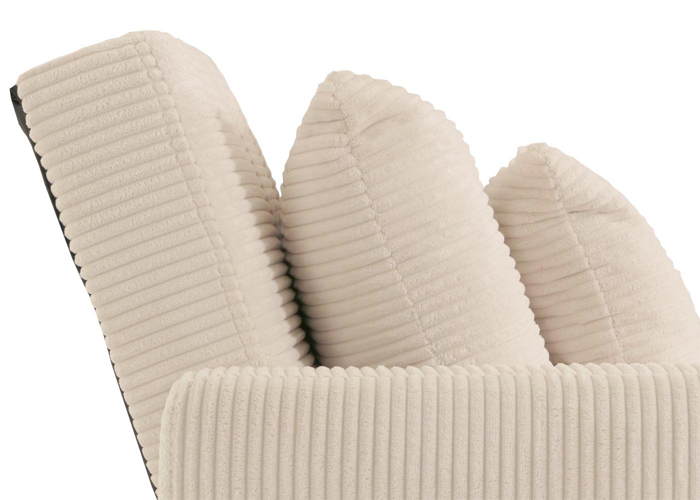 Cosmo Casa - Slaapstoel - Klapstoel - Logeerbed - Relaxstoel - Ligvlak 200x100cm - Stofkoord - Crème-Beige