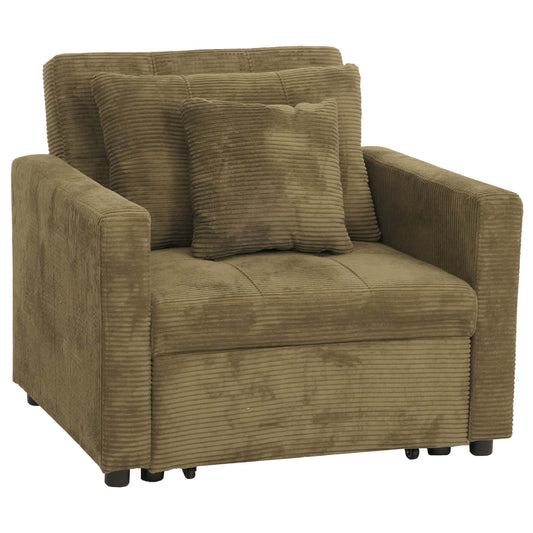 Cosmo Casa - Slaapstoel - Klapstoel - Logeerbed - Relaxstoel - Ligvlak 200x100cm - Stofkoord - Groen