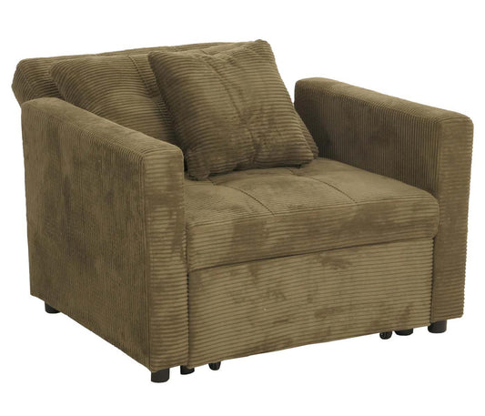 Cosmo Casa - Slaapstoel - Klapstoel - Logeerbed - Relaxstoel - Ligvlak 200x100cm - Stofkoord - Groen