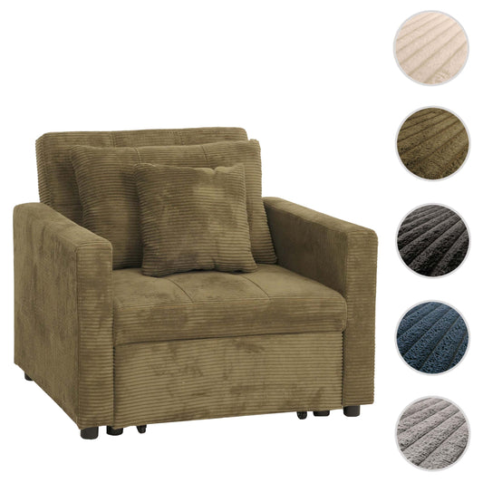 Cosmo Casa - Slaapstoel - Klapstoel - Logeerbed - Relaxstoel - Ligvlak 200x100cm - Stofkoord - Groen