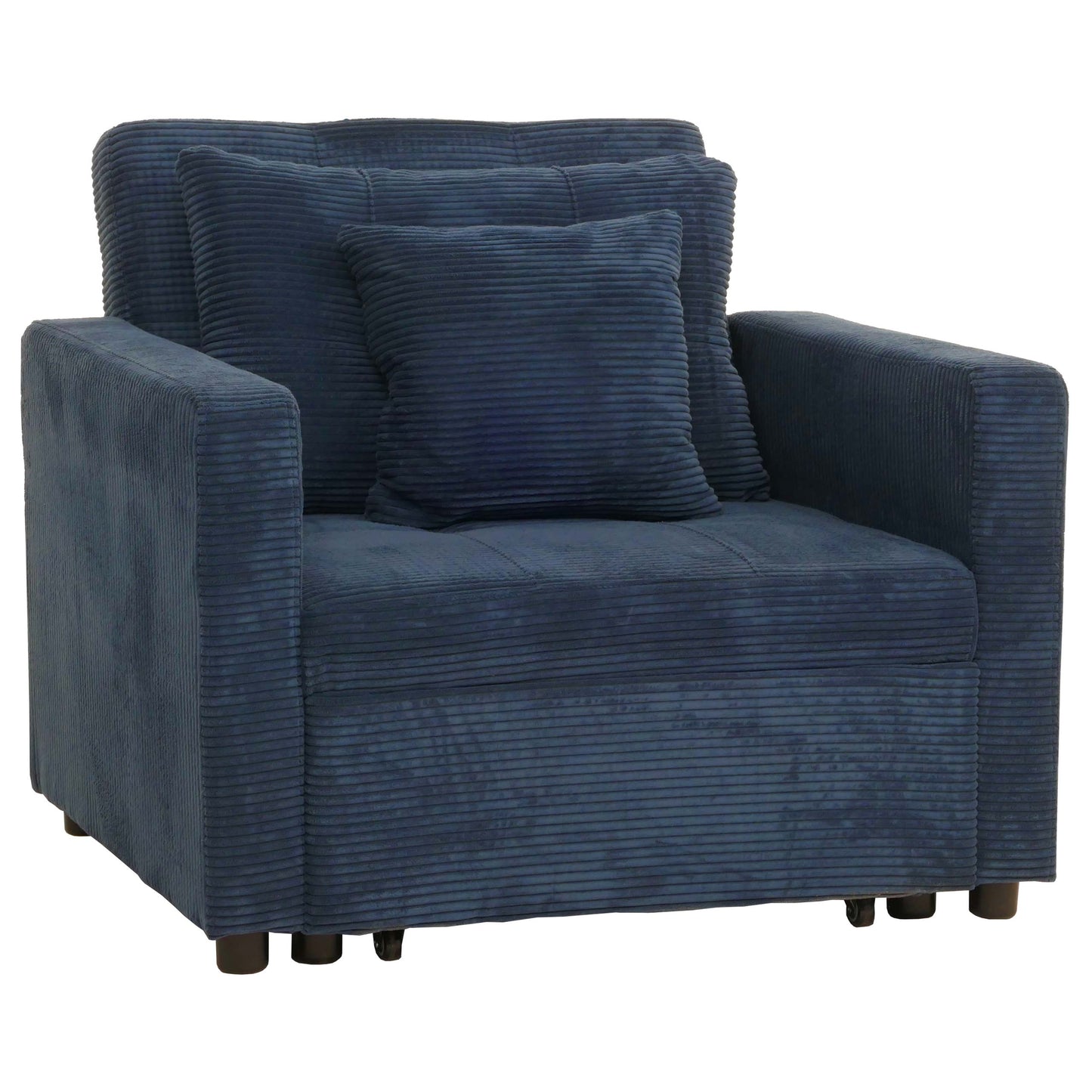 Cosmo Casa - Slaapstoel - Klapstoel - Logeerbed - Relaxstoel - Ligvlak 200x100cm - Stofkoord - Blauw