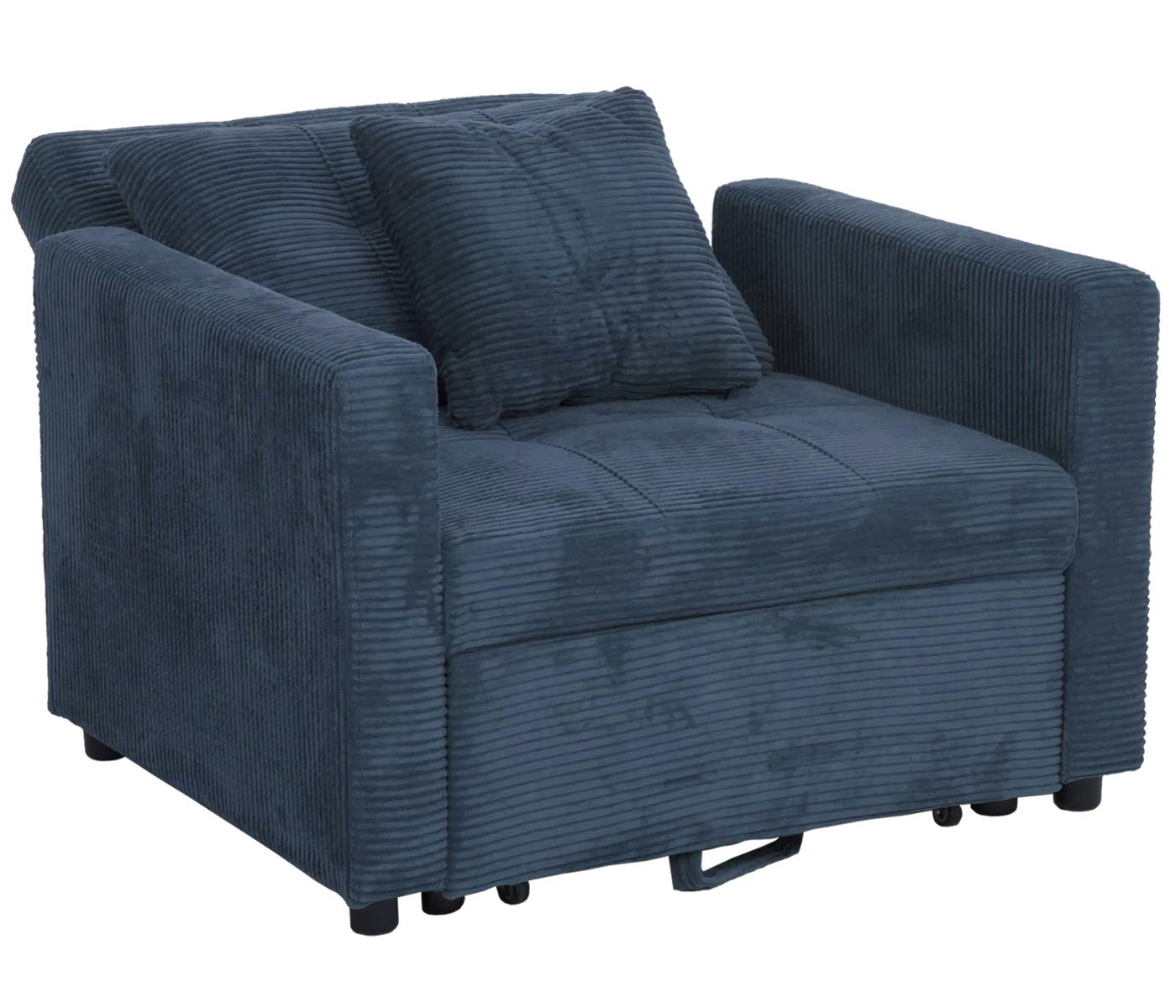 Cosmo Casa - Slaapstoel - Klapstoel - Logeerbed - Relaxstoel - Ligvlak 200x100cm - Stofkoord - Blauw
