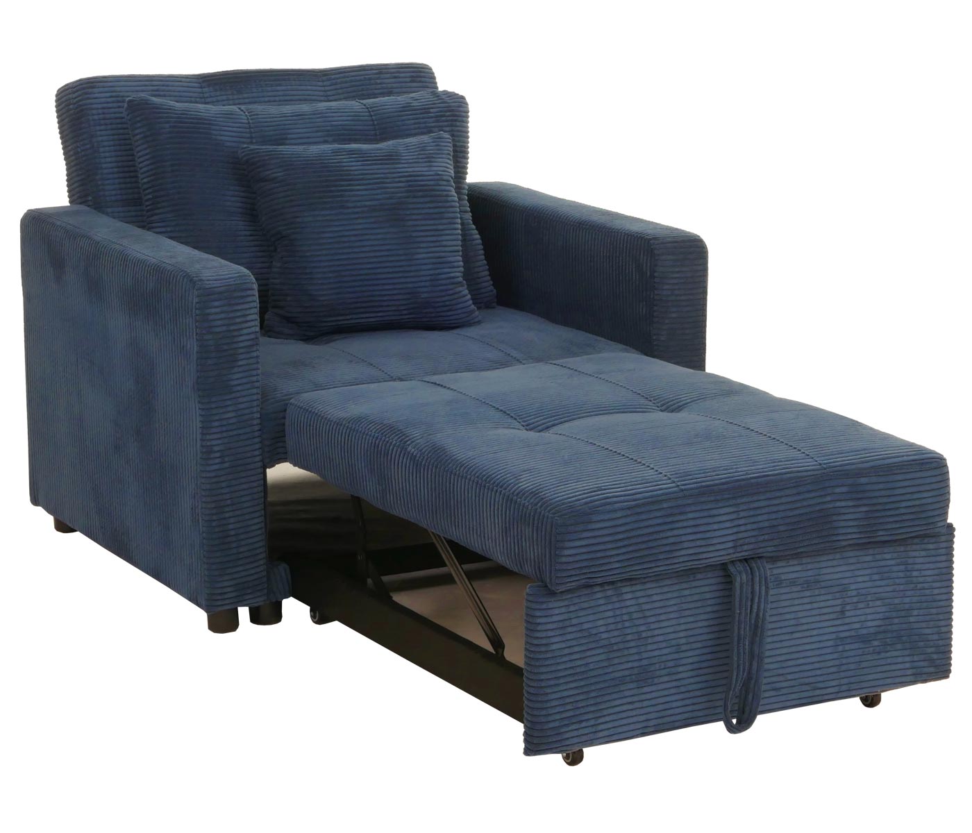 Cosmo Casa - Slaapstoel - Klapstoel - Logeerbed - Relaxstoel - Ligvlak 200x100cm - Stofkoord - Blauw