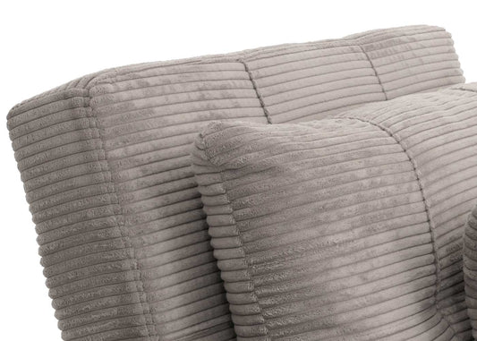 Cosmo Casa - Slaapstoel - Klapstoel - Logeerbed - Relaxstoel - Ligvlak 200x100cm - Stofkoord - Lichtgrijs