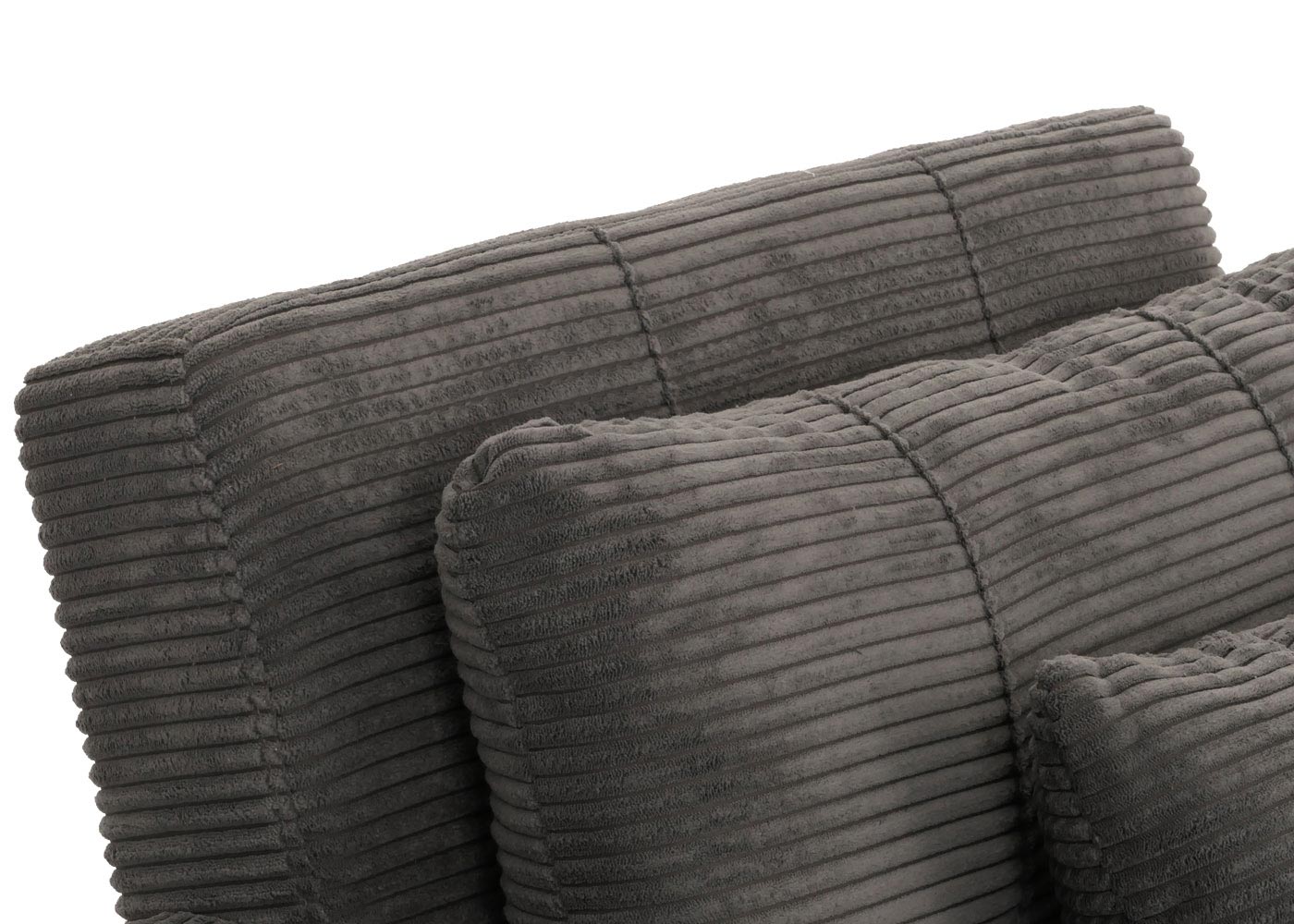 Cosmo Casa - Slaapstoel - Klapstoel - Logeerbed - Relaxstoel - Ligvlak 200x100cm - Stofkoord - Donkergrijs