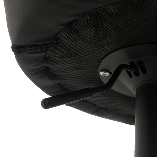 Cosmo Casa - Set van 2 Barkrukken - Barkruk - Draaibare Voetsteun - Kunstleer - Metaal - Zwart