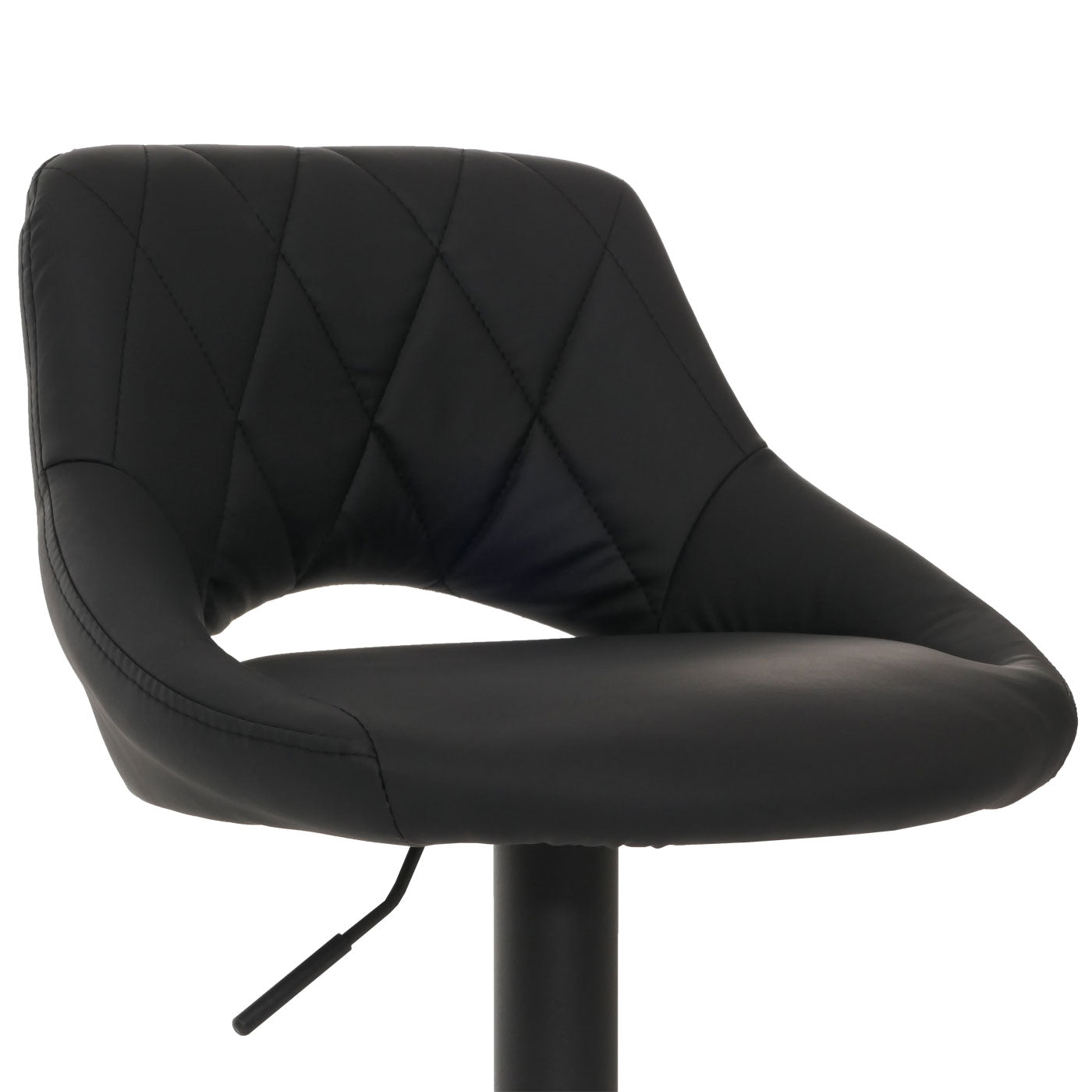 Cosmo Casa - Set van 2 Barkrukken - Barkruk - Draaibare Voetsteun - Kunstleer - Metaal - Zwart