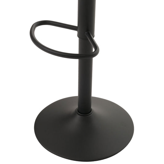 Cosmo Casa - Set van 2 Barkrukken - Barkruk - Draaibare Voetsteun - Kunstleer - Metaal - Zwart