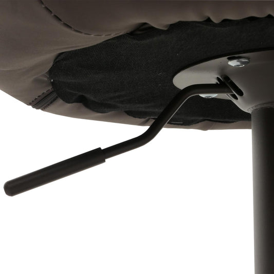 Cosmo Casa - Set van 2 Barkrukken - Barkruk - Draaibare Voetsteun - Kunstleer - Metaal - Bruin