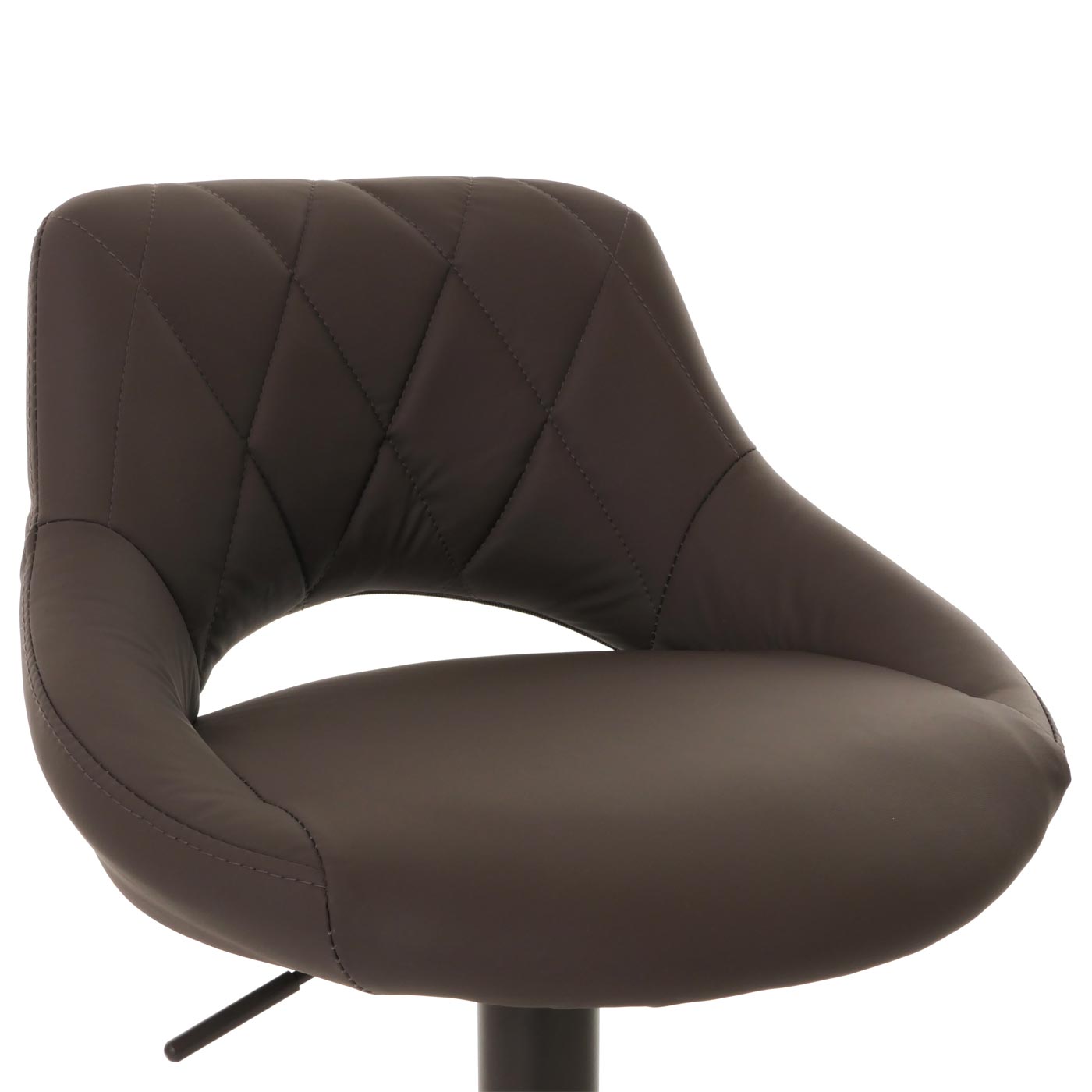 Cosmo Casa - Set van 2 Barkrukken - Barkruk - Draaibare Voetsteun - Kunstleer - Metaal - Bruin