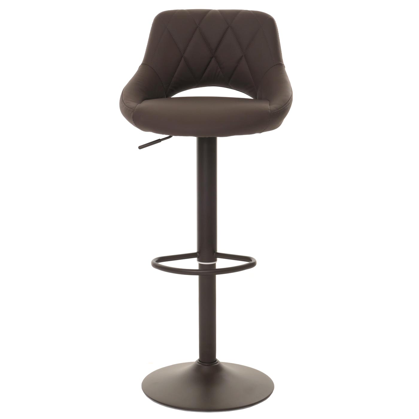 Cosmo Casa - Set van 2 Barkrukken - Barkruk - Draaibare Voetsteun - Kunstleer - Metaal - Bruin