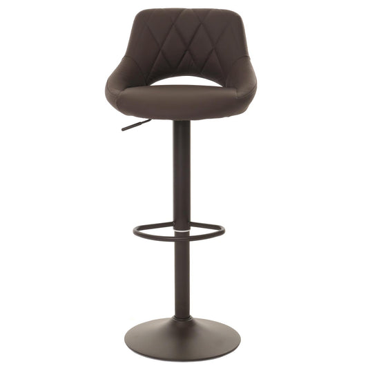 Cosmo Casa - Set van 2 Barkrukken - Barkruk - Draaibare Voetsteun - Kunstleer - Metaal - Bruin